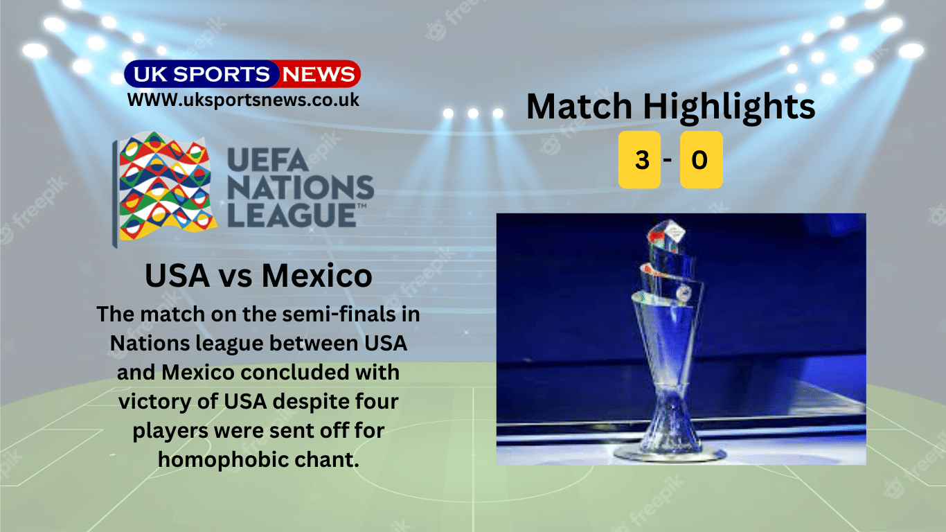 USA Vs Mexico Highlights (30) Four Players Were Sent Off During